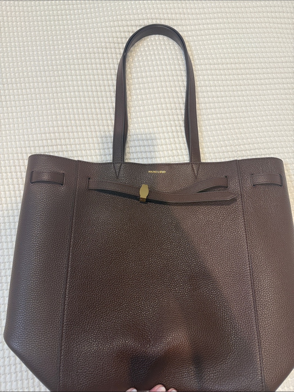 Veronica Beard Dash Tote - Brown with Gold Accent - Picture 3 of 8